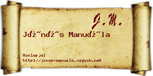 Jónás Manuéla névjegykártya